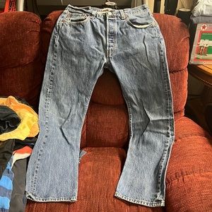 Mens Levi 501 Button fly Jeans